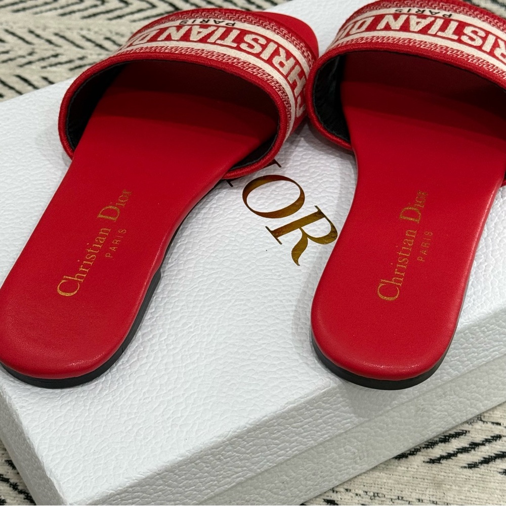 Dior Womwn's Authentic Red  Sandals - Picture 2 of 5